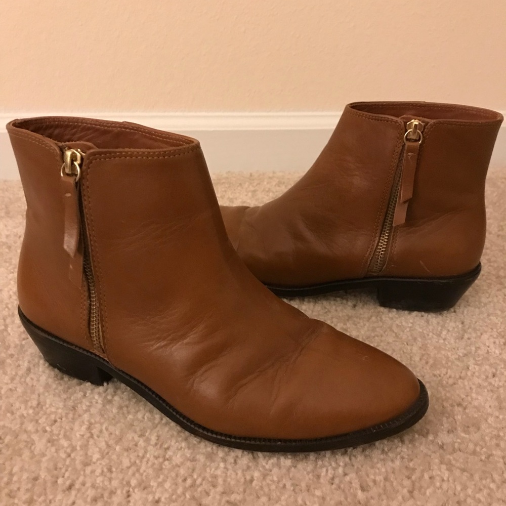 J.Crew Cognac Ankle Boots